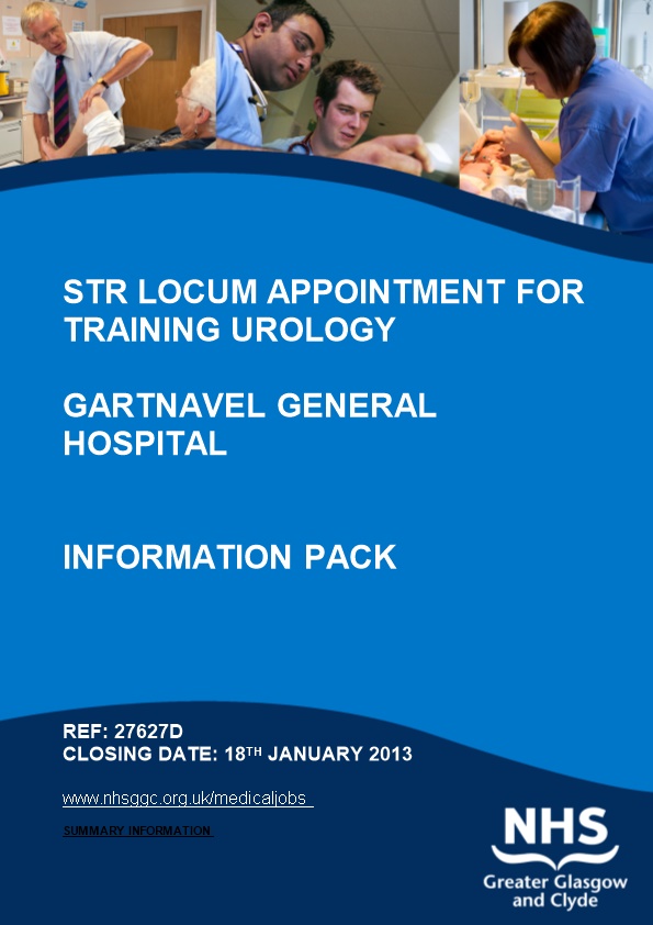 Str Locum Appointment for Training Urology