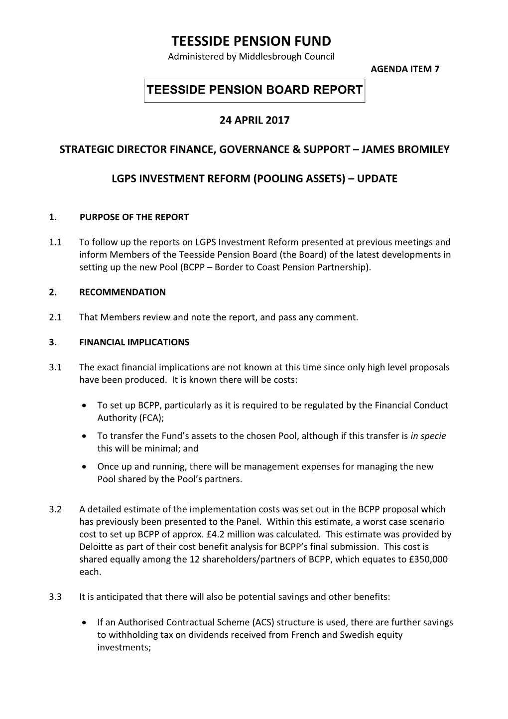 Strategic Director Finance, Governance & Support Jamesbromiley