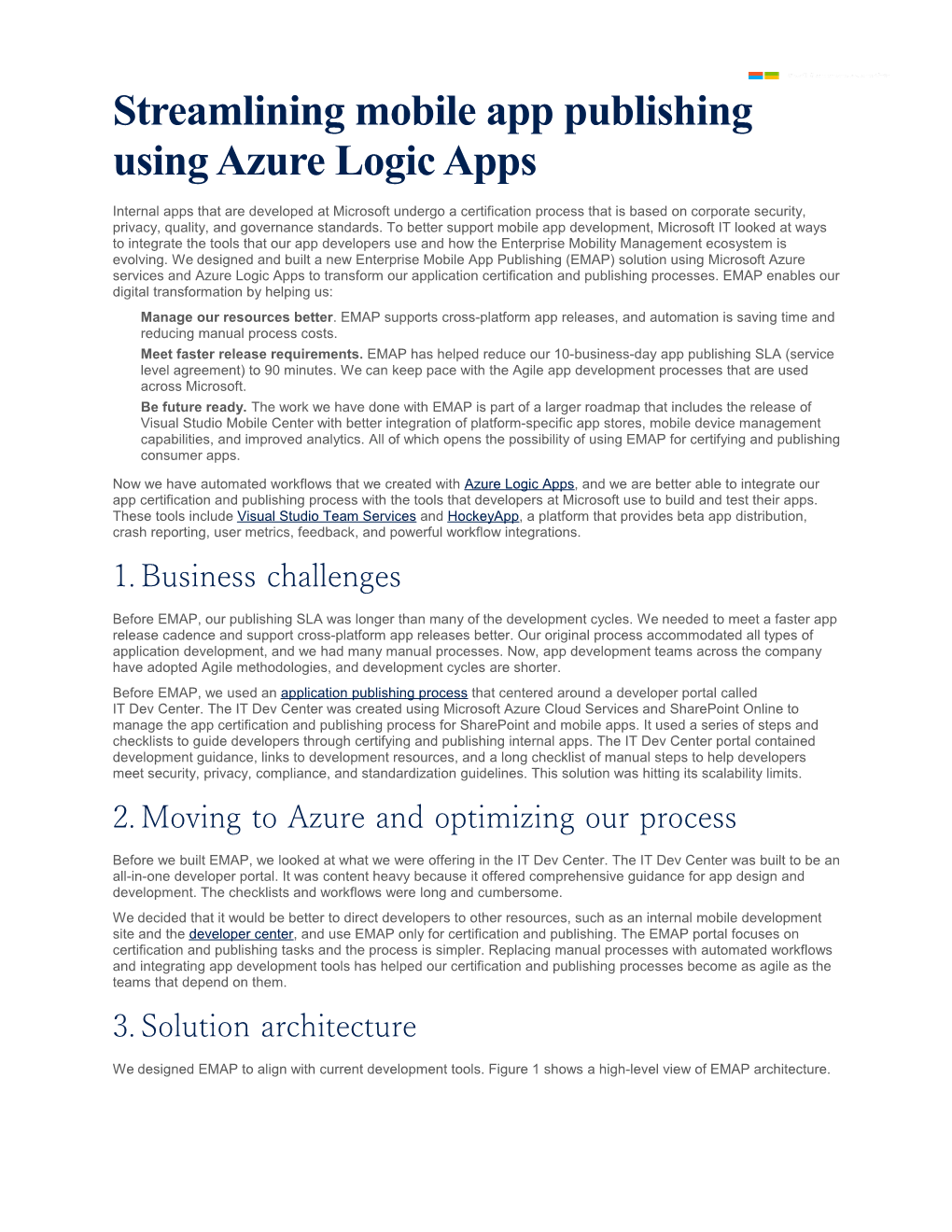 Streamlining Mobile App Publishing Using Azure Logic Apps
