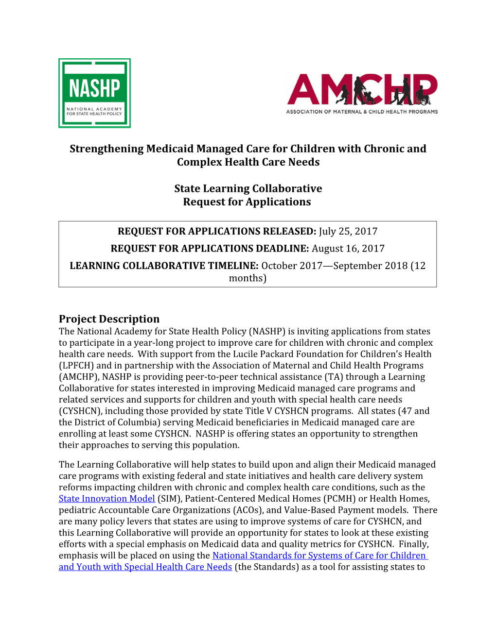 Strengthening Medicaid Managed Care for Children with Chronic and Complex Health Care Needs