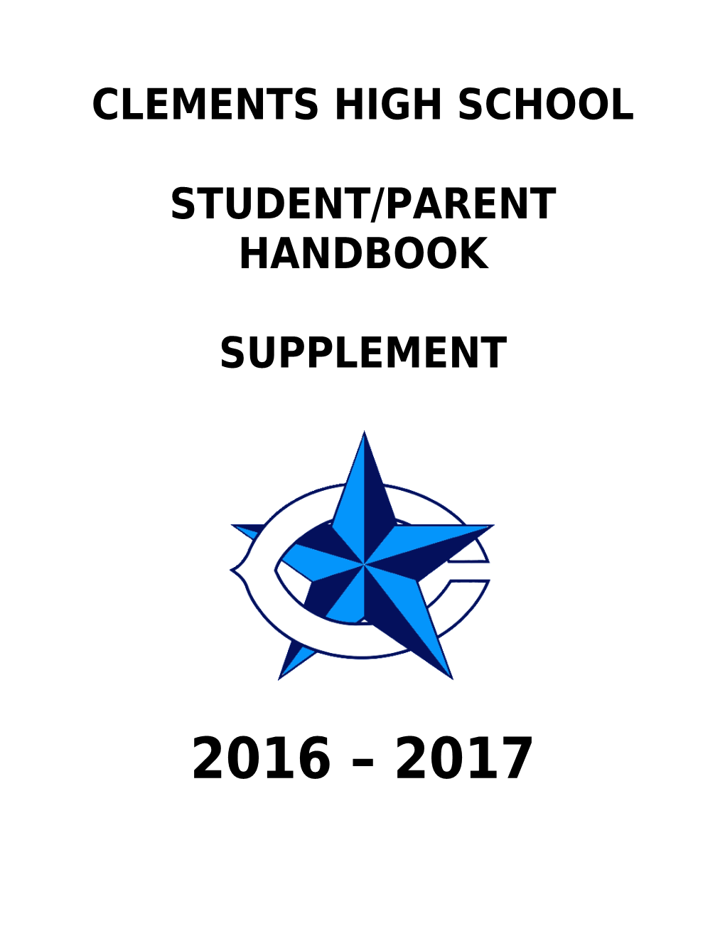 Student/Parent Handbook Supplement