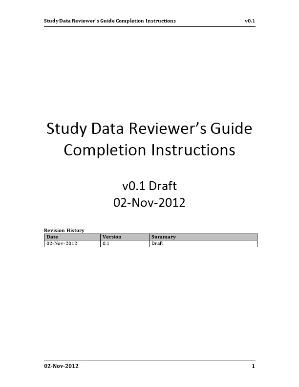 Study Data Reviewer S Guide Completion Instructionsv0.1