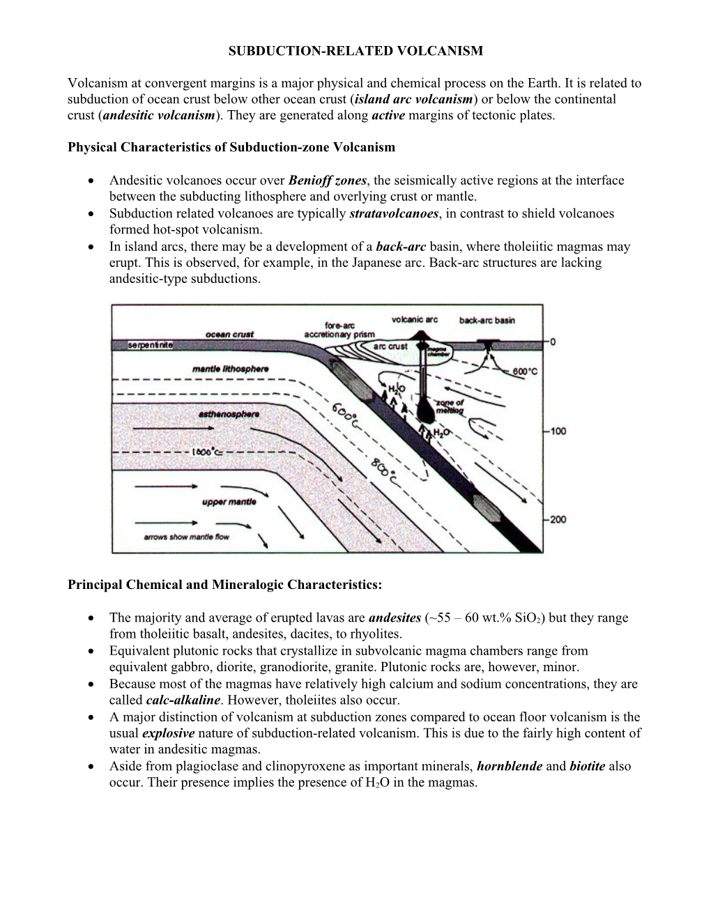 Subduction-Related Volcanism