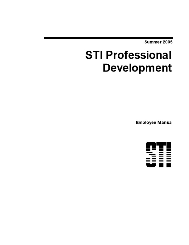Summer 2005 STI Professional Development