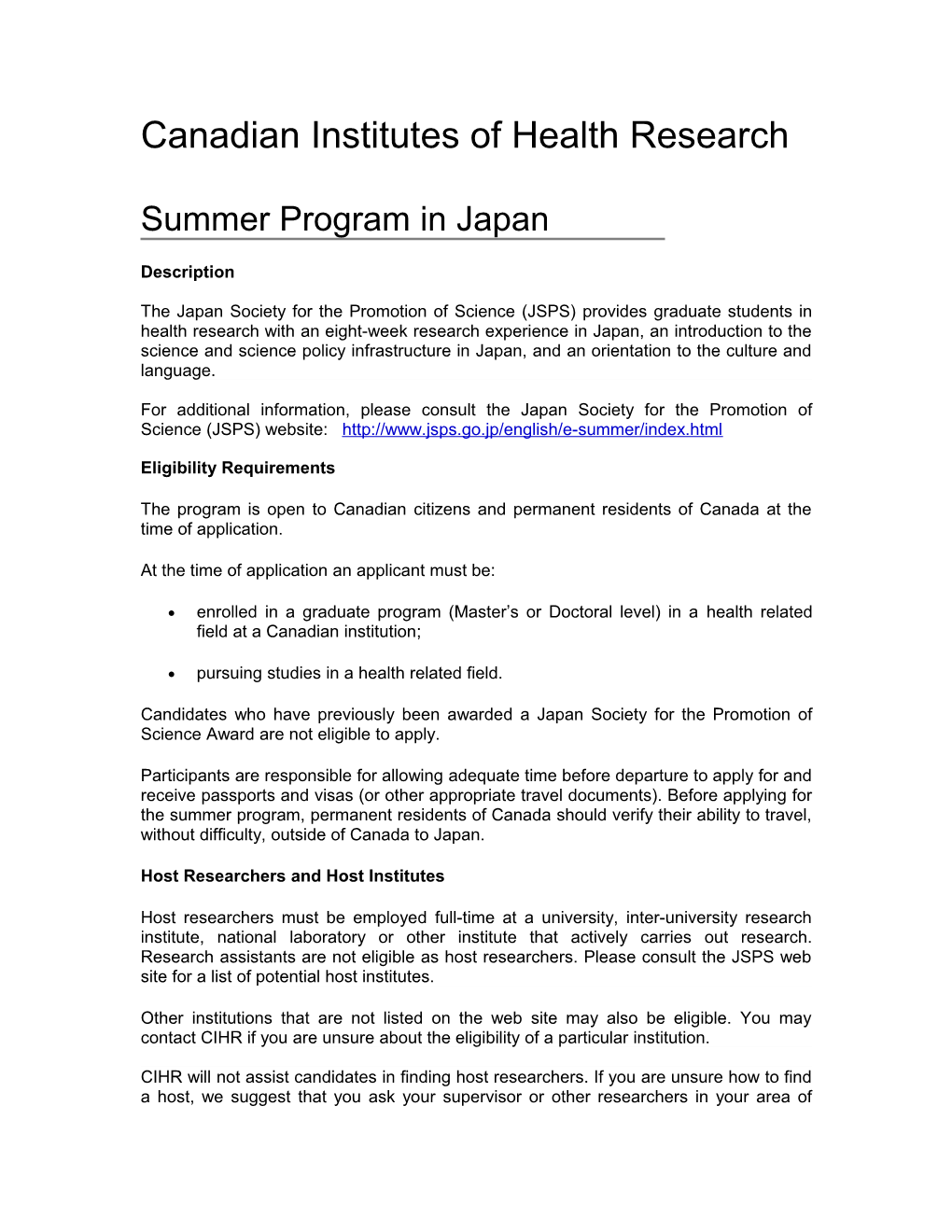 Summer Program in Japan Or Taiwan