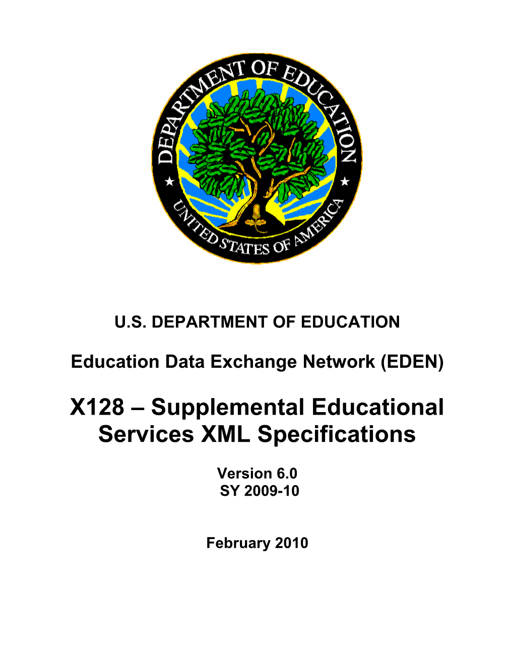 Supplemental Educational Services XML Specifications