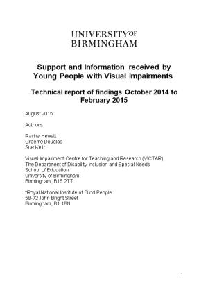 Support and Information Received by Young People with Visual Impairments