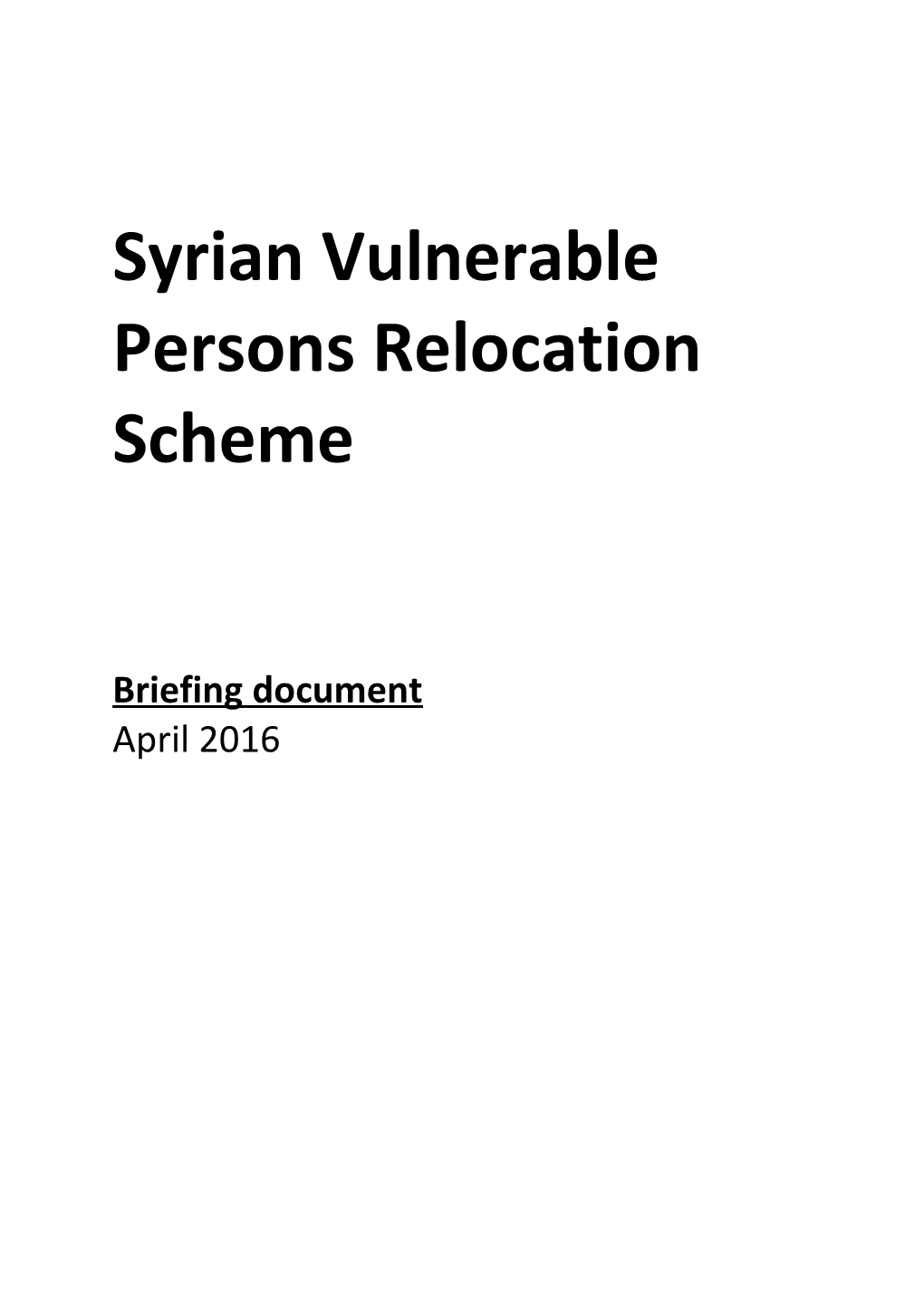 Syrian Vulnerable Persons Relocation Scheme