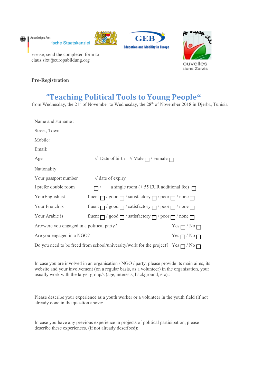 Teaching Political Tools to Young People