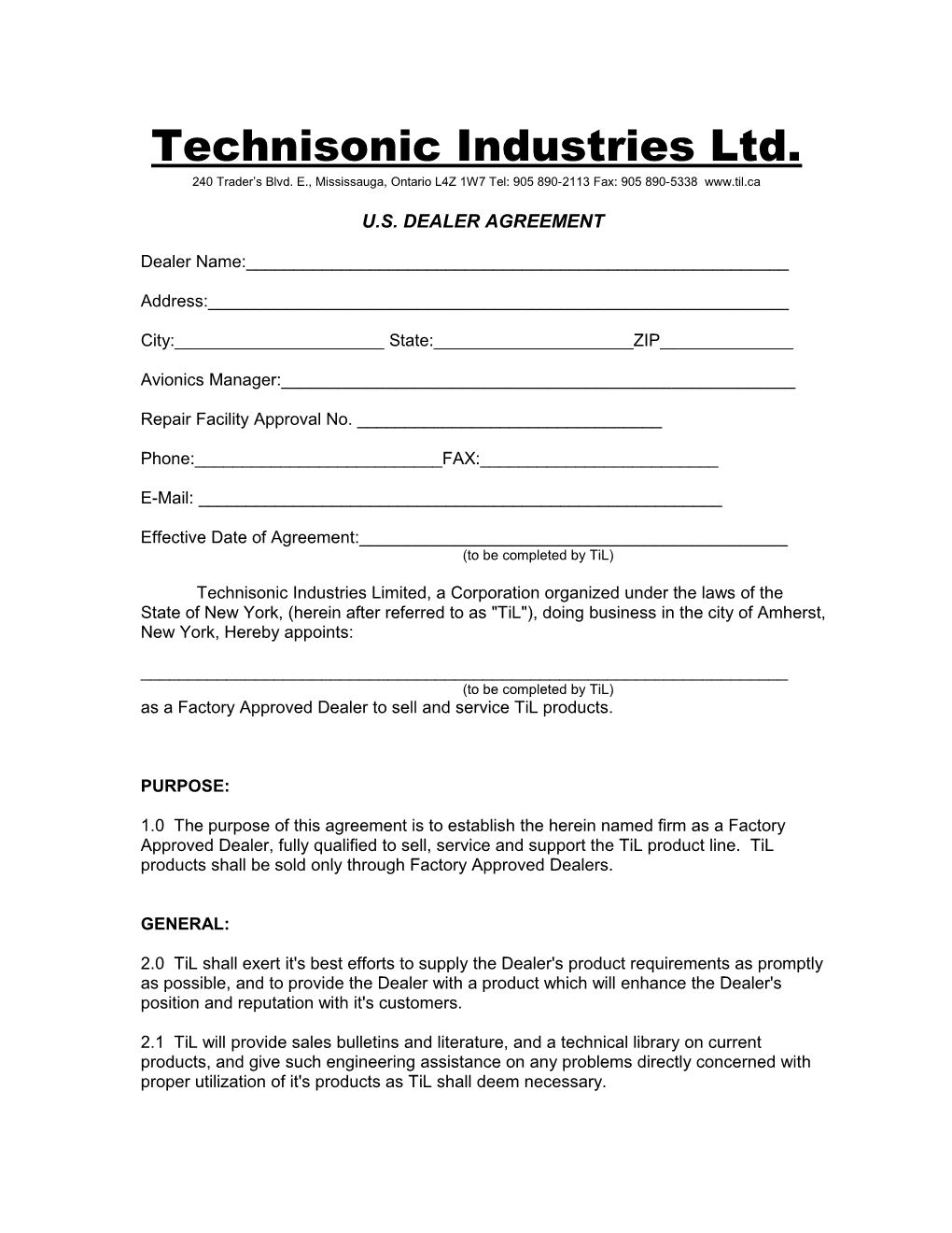 Technisonic Industries Ltd