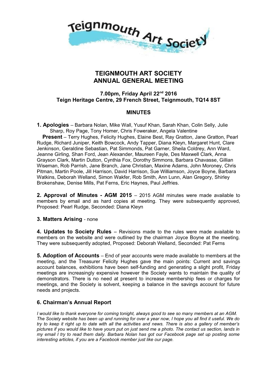 Teignmouth Art Society