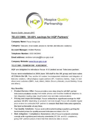 TELECOMS: 20-50% Savings for HQP Partners