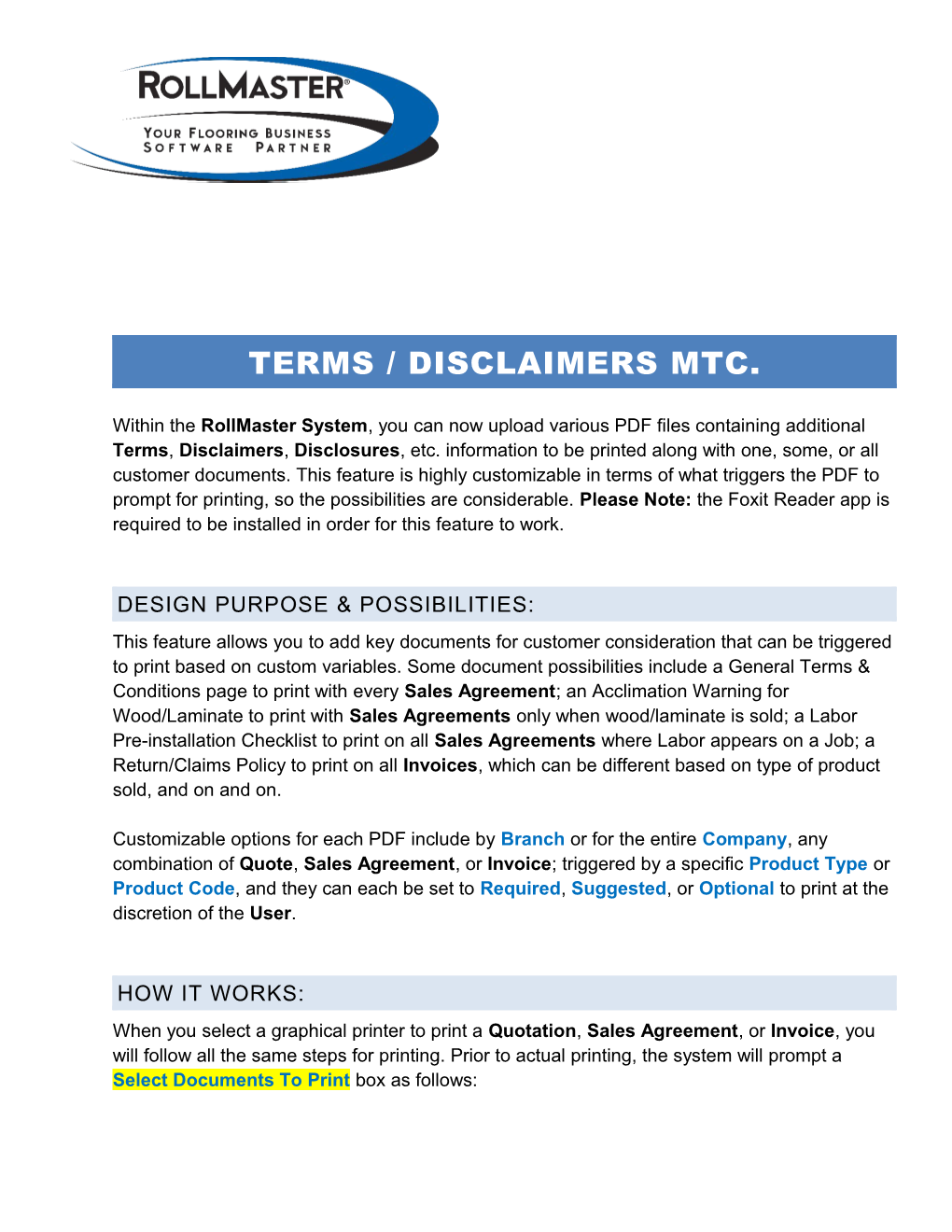 Terms/Disclaimers Mtc