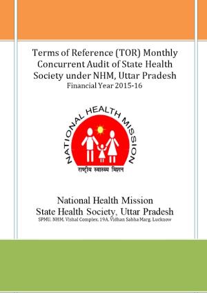 Terms of Reference (TOR) Monthly Concurrent Audit of District Health Society Under NRHM