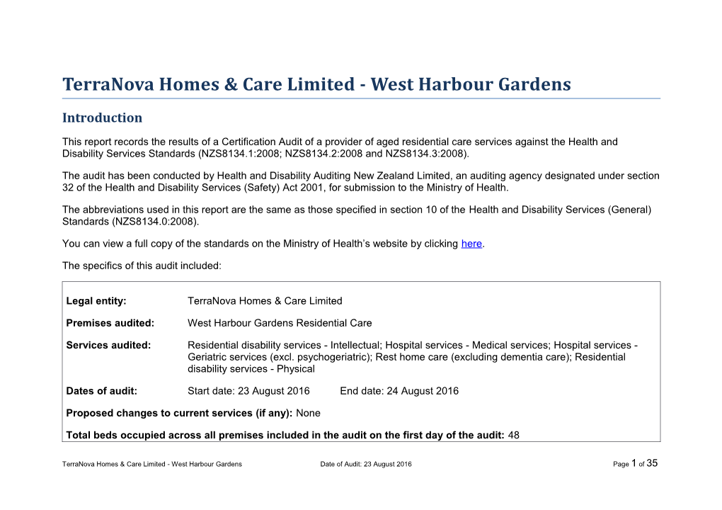 Terranova Homes & Care Limited - West Harbour Gardens
