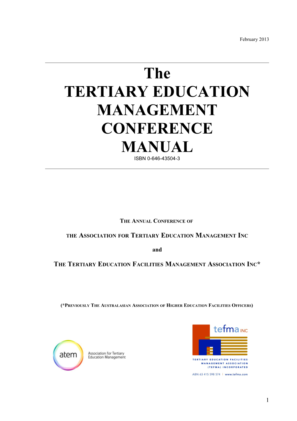 Tertiary Education Management Conference