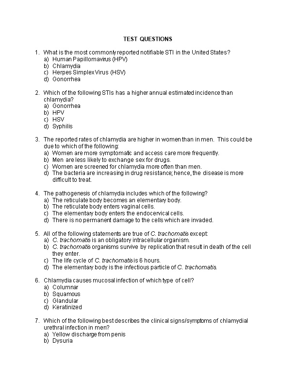 Test Questions