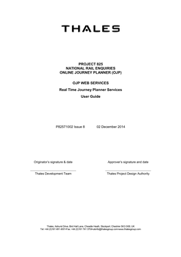 Thales Technical Document