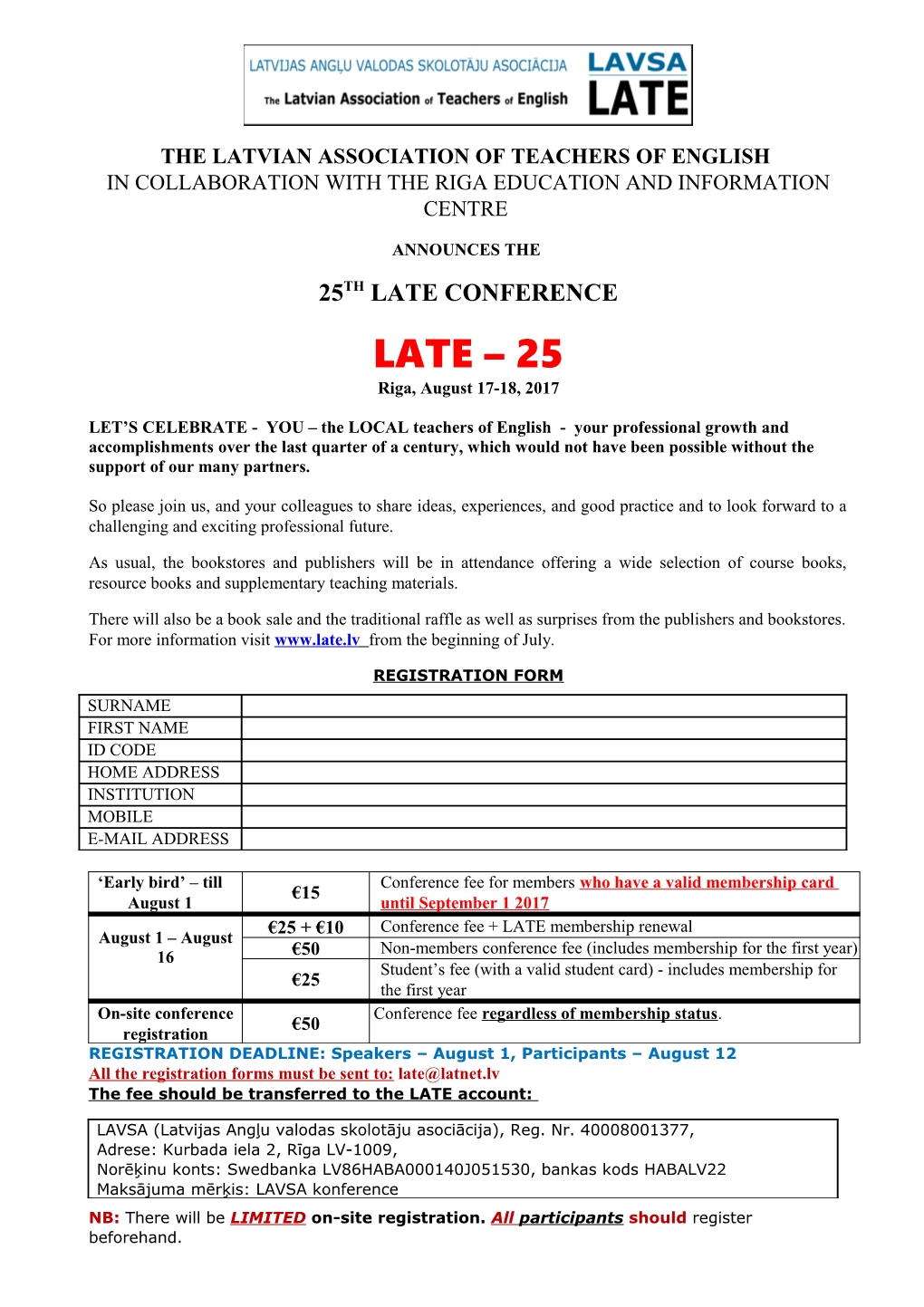 The 13Th Baltic Iatefl & Late 21St Conference