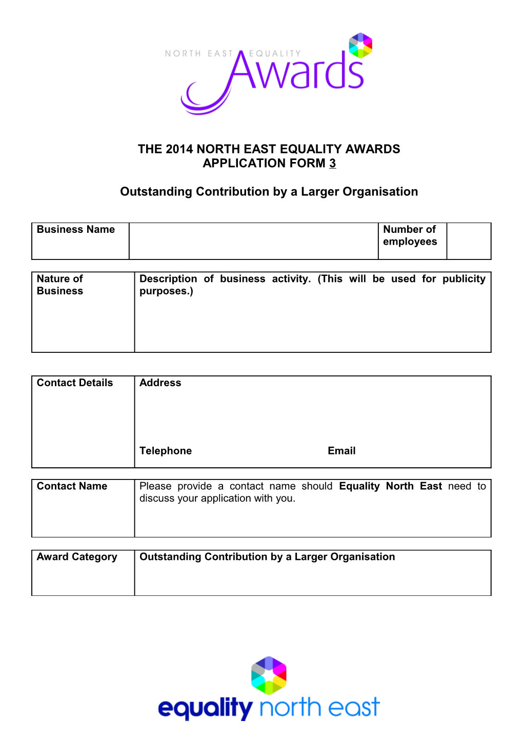 The 2014 North East Equality Awards