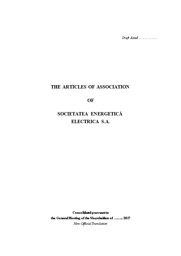 The Articles of Association