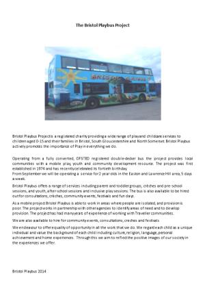 The Bristol Playbus Project