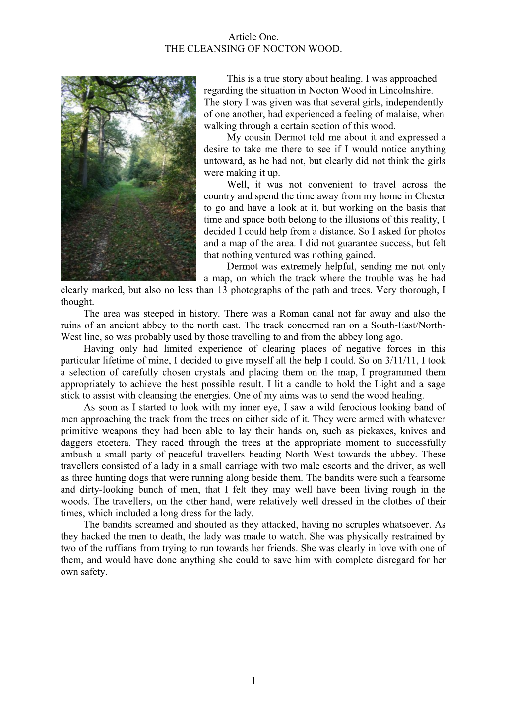 The Cleansing of Nocton Wood