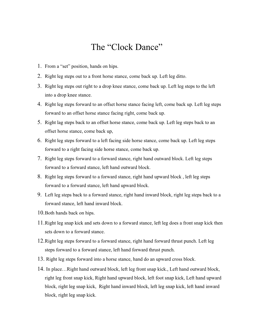The Clock Dance