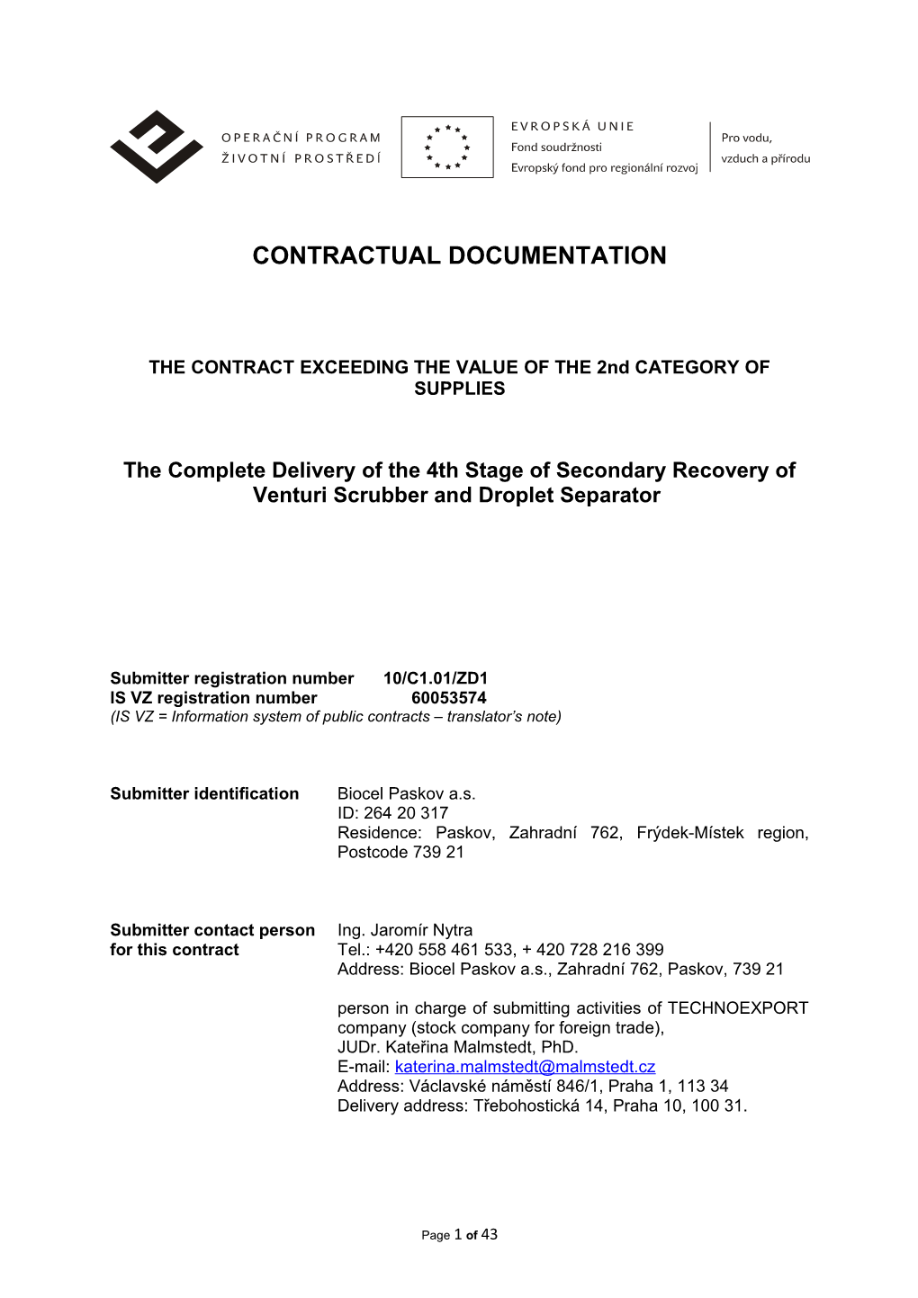 THE CONTRACTEXCEEDING the VALUE of the 2Ndcategory of SUPPLIES