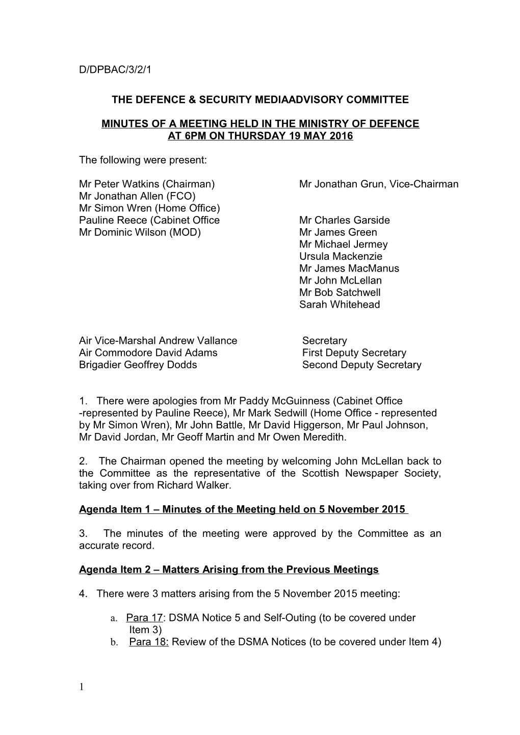 The Defence & Security Mediaadvisory Committee