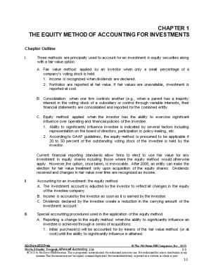 The Equity Method of Accounting for Investments