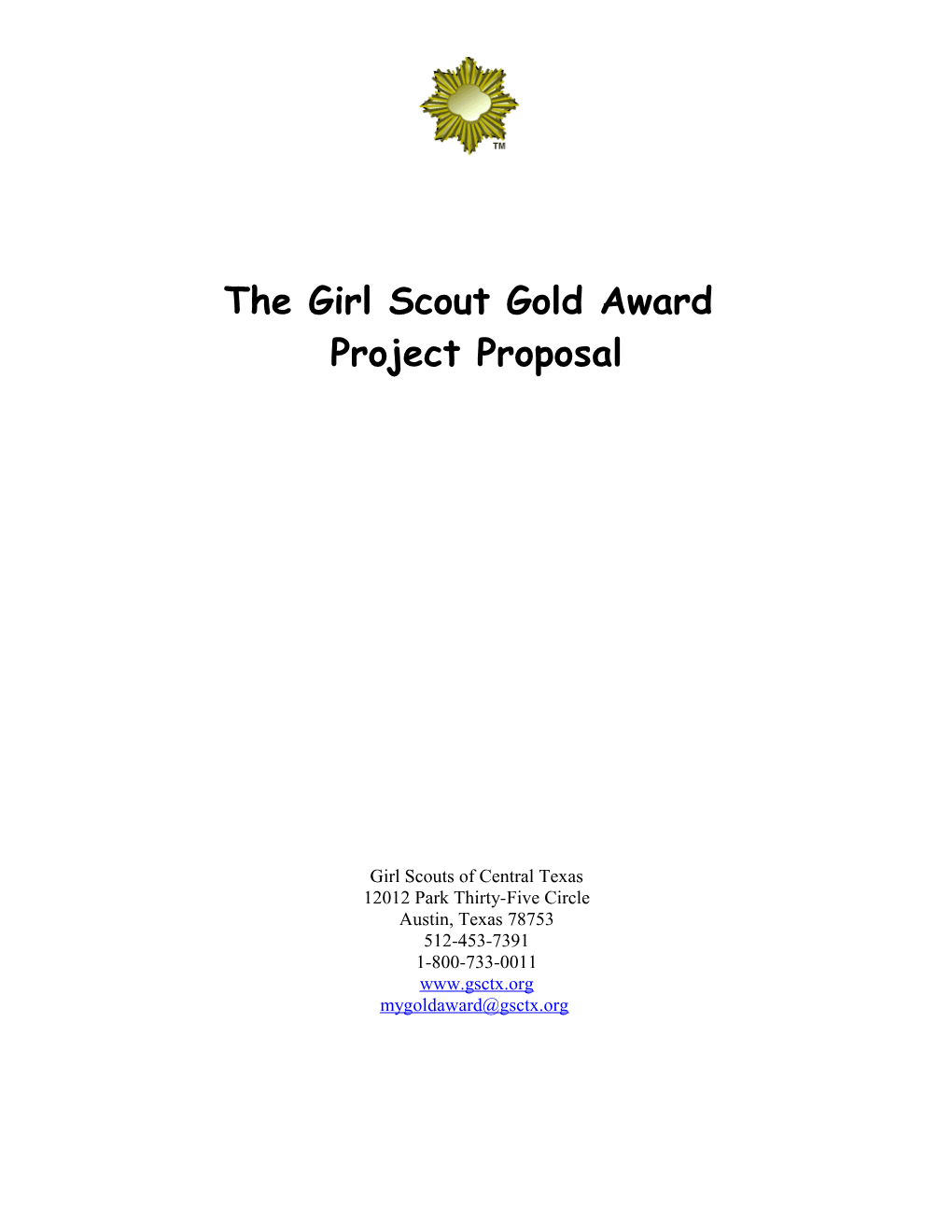 The Girl Scout Gold Award