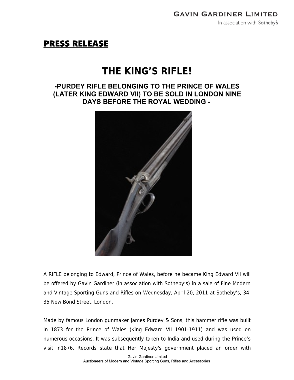 The King S Rifle!