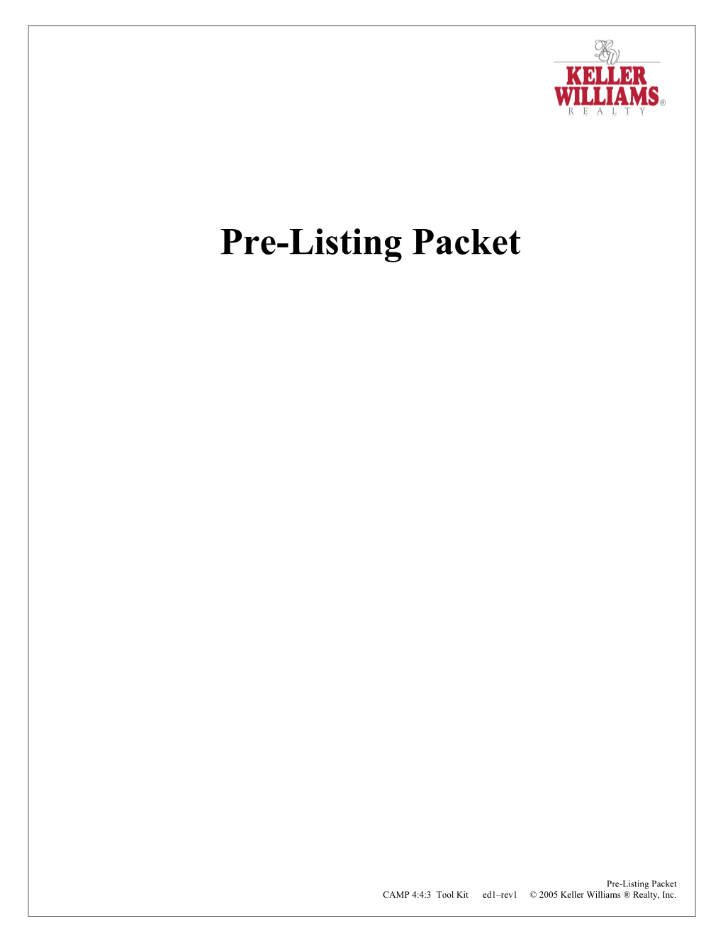 The Listing Packet