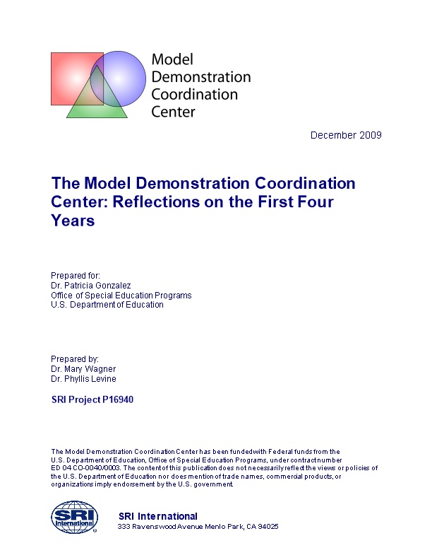 The Model Demonstration Coordination Center