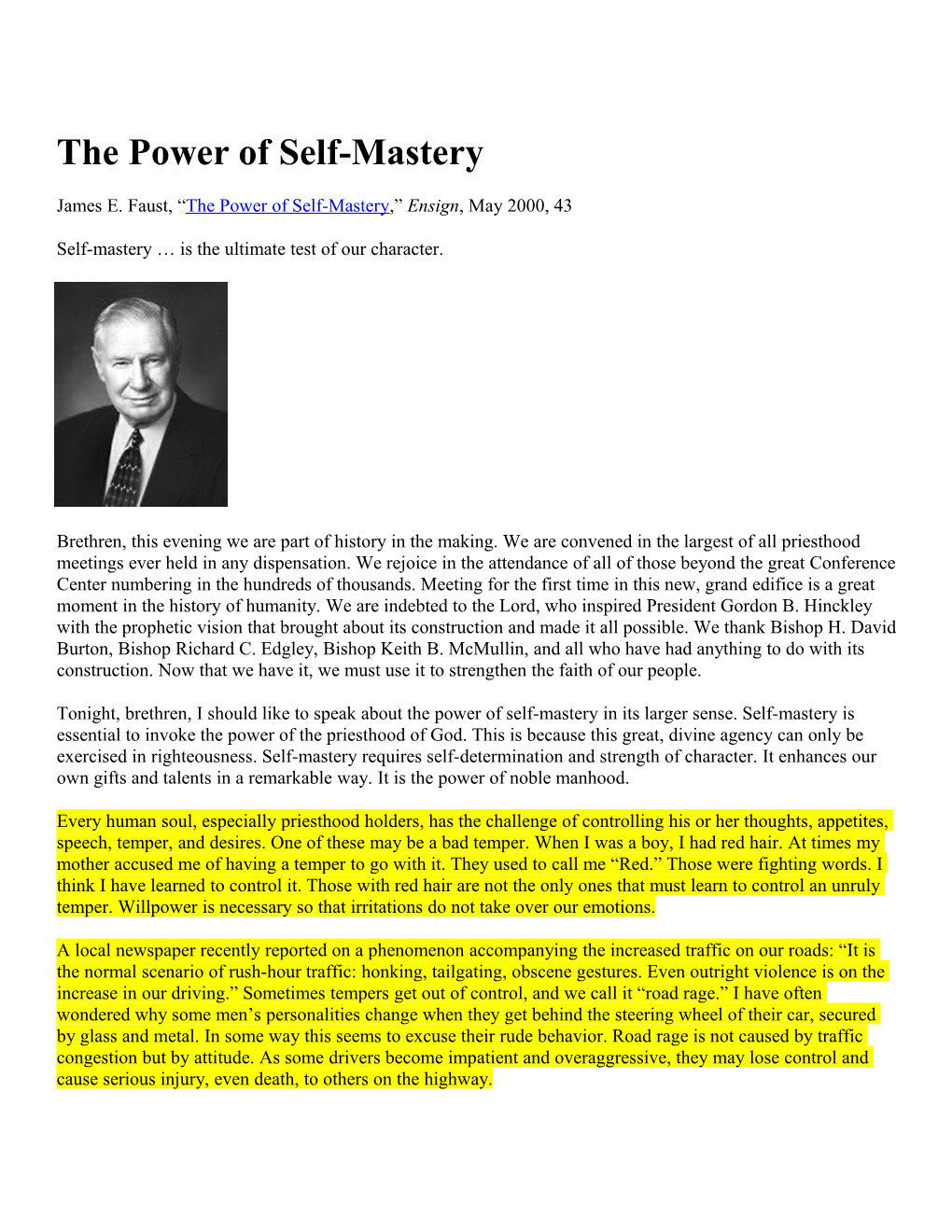 The Power of Self-Mastery
