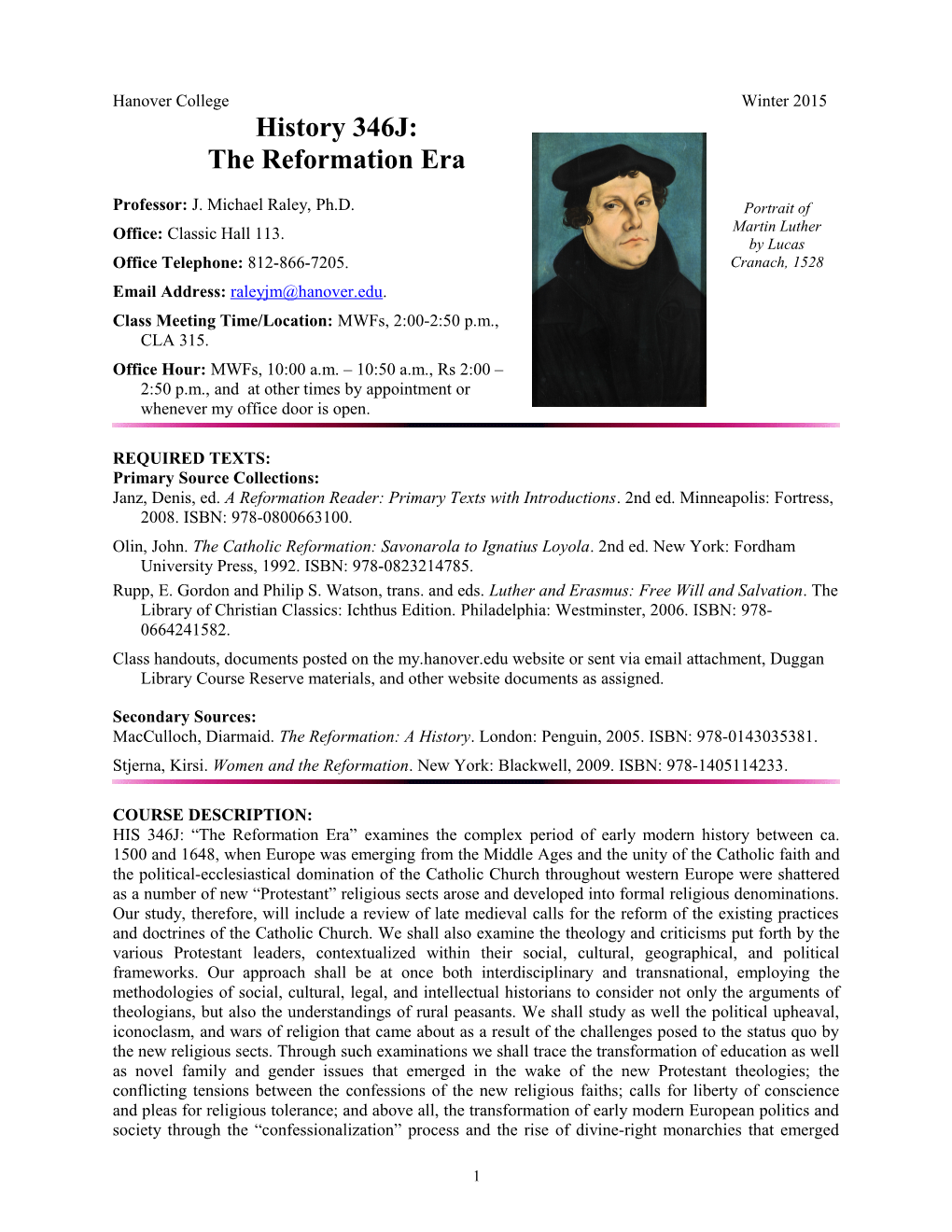 The Reformation Era