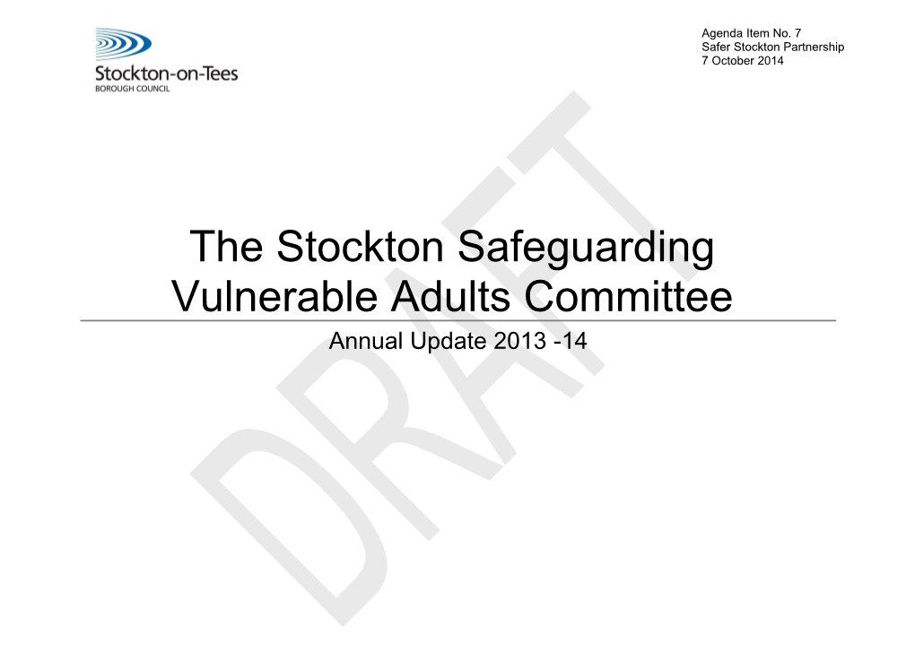 The Stockton Safeguarding Vulnerable Adults Committee