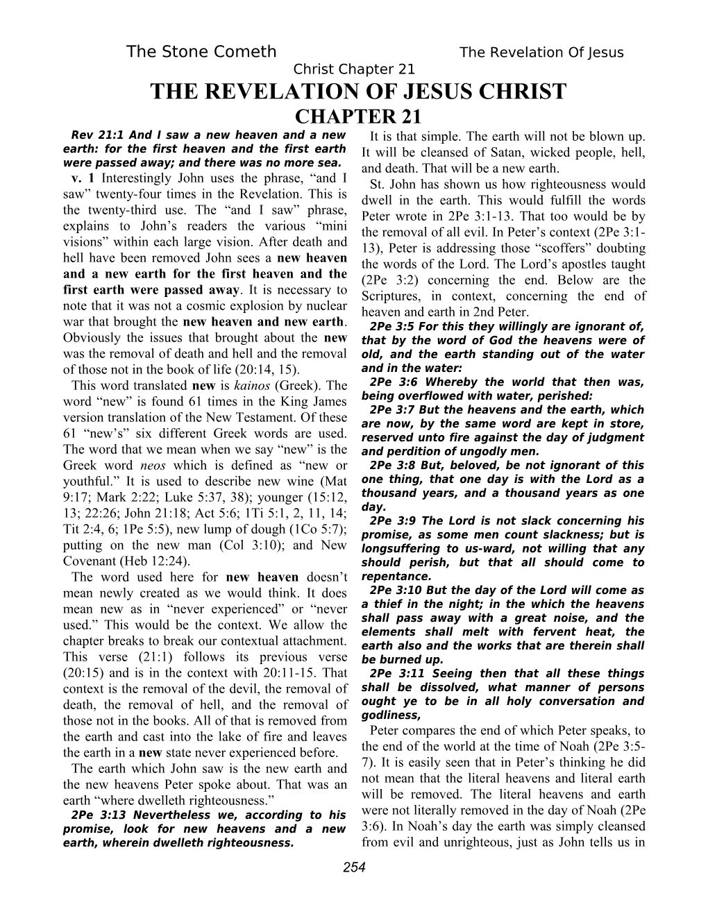 The Stone Comeththe Revelation of Jesus Christ Chapter 21