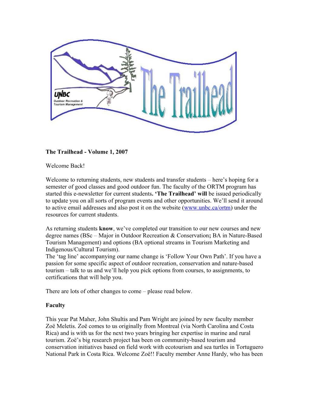 The Trailhead - Volume 1, 2007