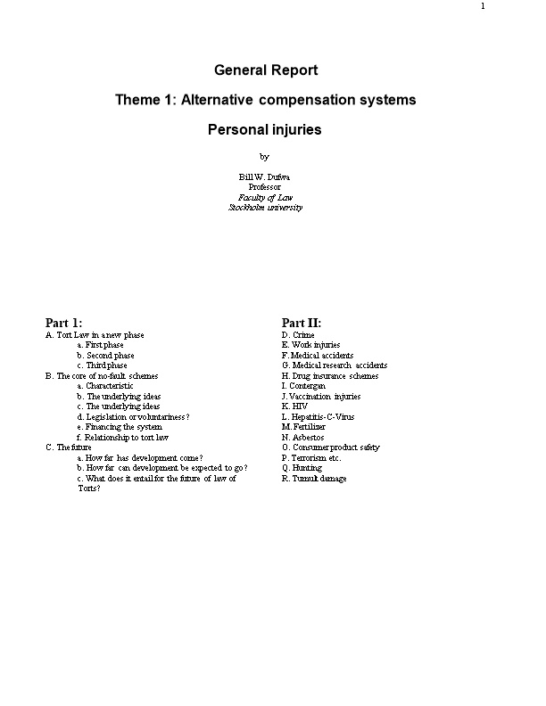 Theme 1: Alternative Compensation Systems