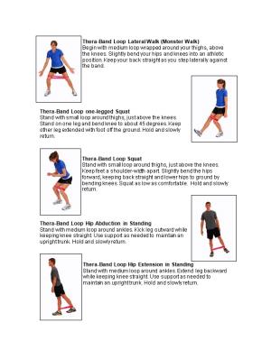 Thera-Band Loop Lateral Walk (Monster Walk) Begin with Medium Loop Wrapped Around Your
