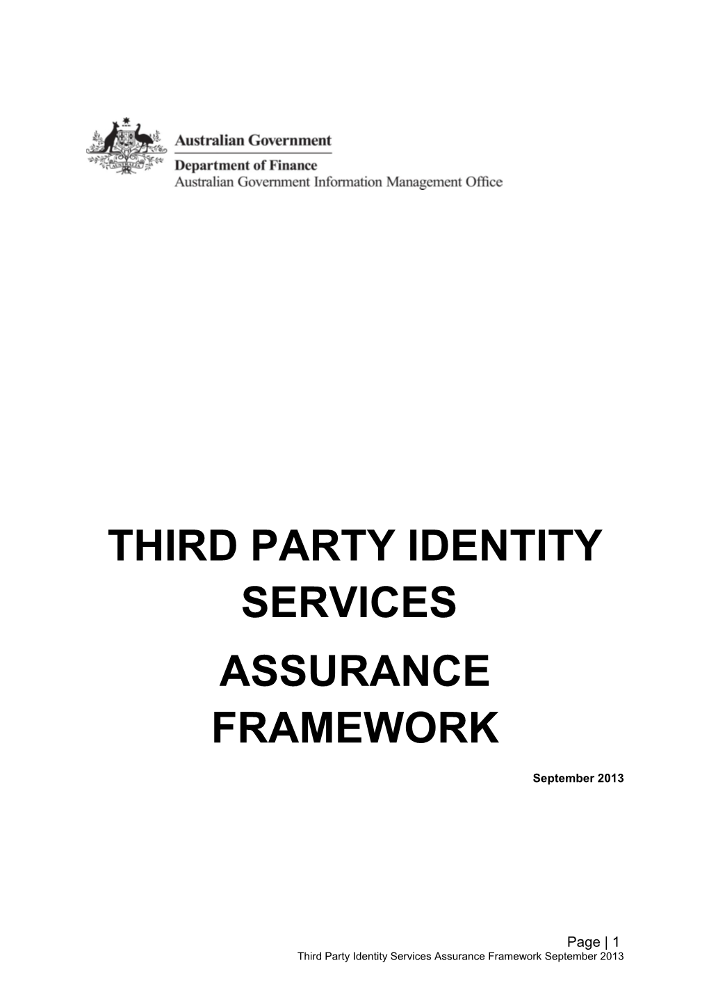Third Party Identity Services Assurance Framework