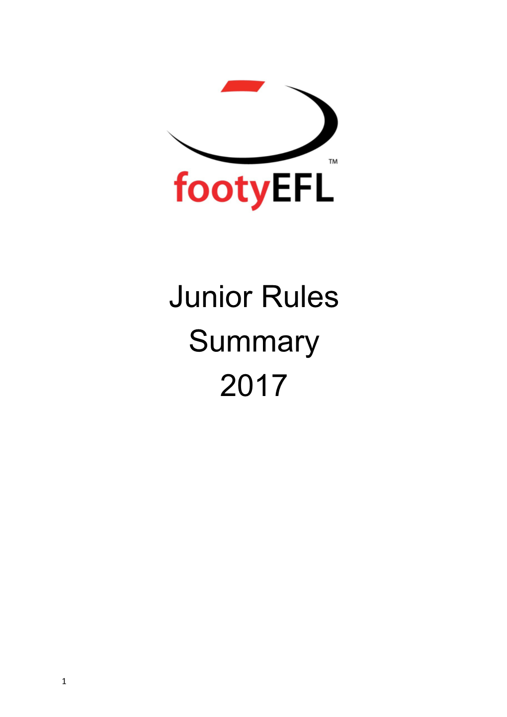 This Booklet Is a Summary of the Rules Specific to the Junior Competitionand Specific To
