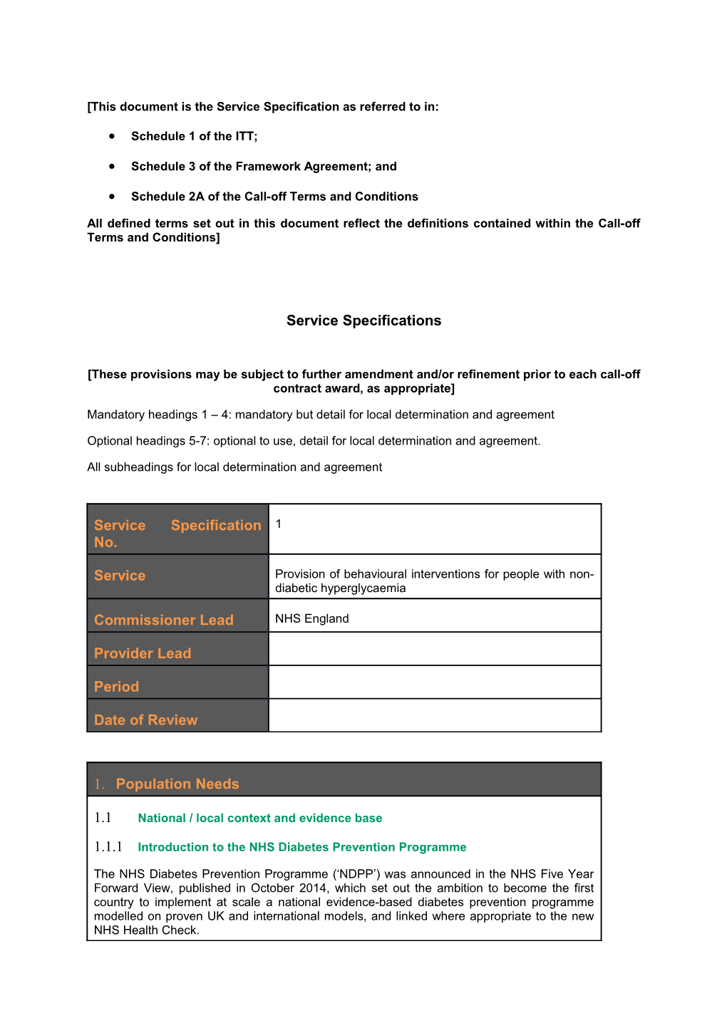 This Document Is the Service Specification As Referred to In