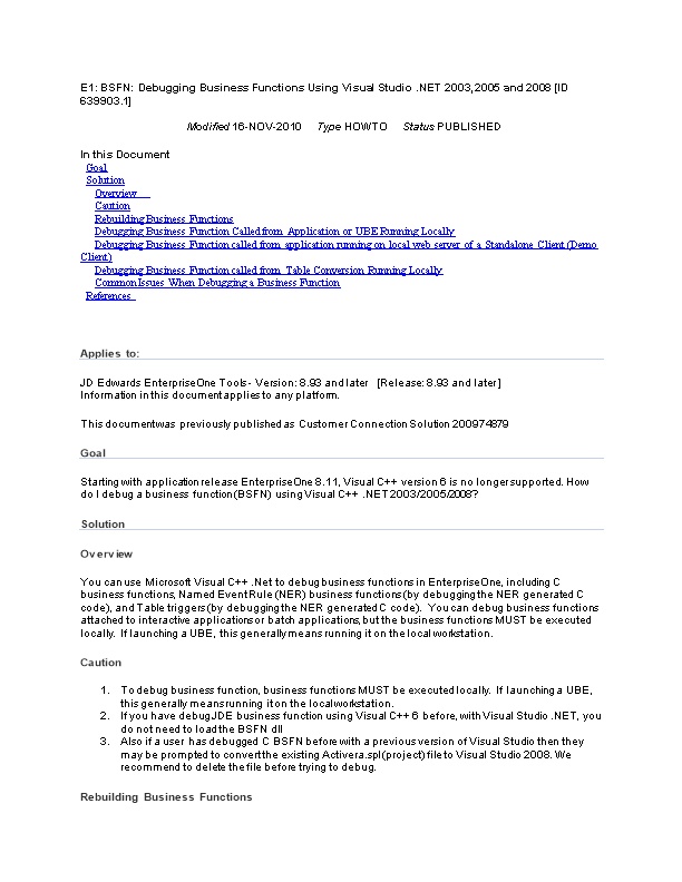 This Document Was Previously Published As Customer Connection Solution 200974879