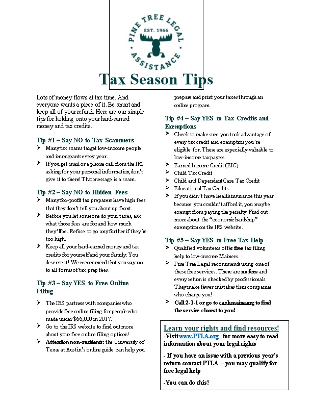 Tip #1 Say NO to Tax Scammers