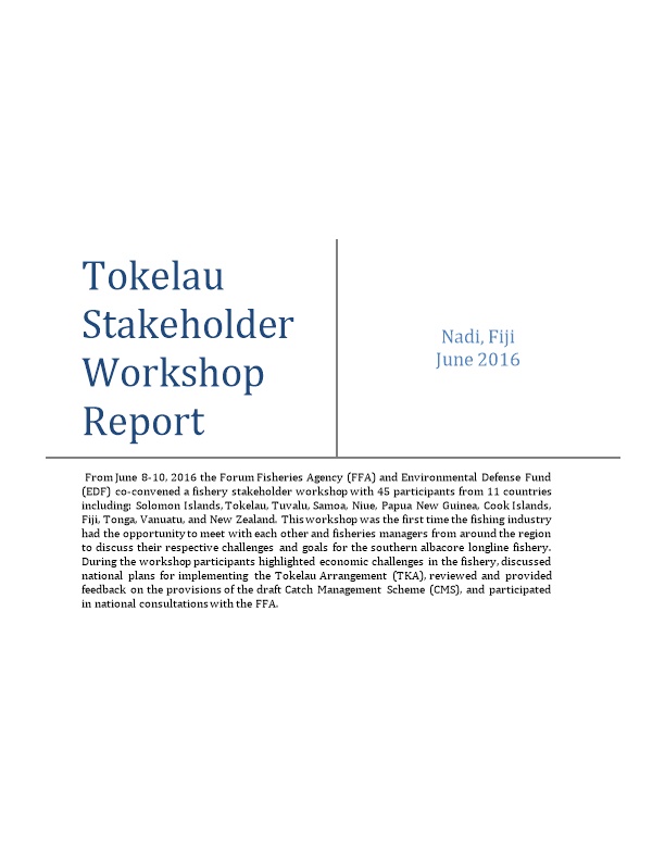 Tokelau Stakeholder Workshop Report