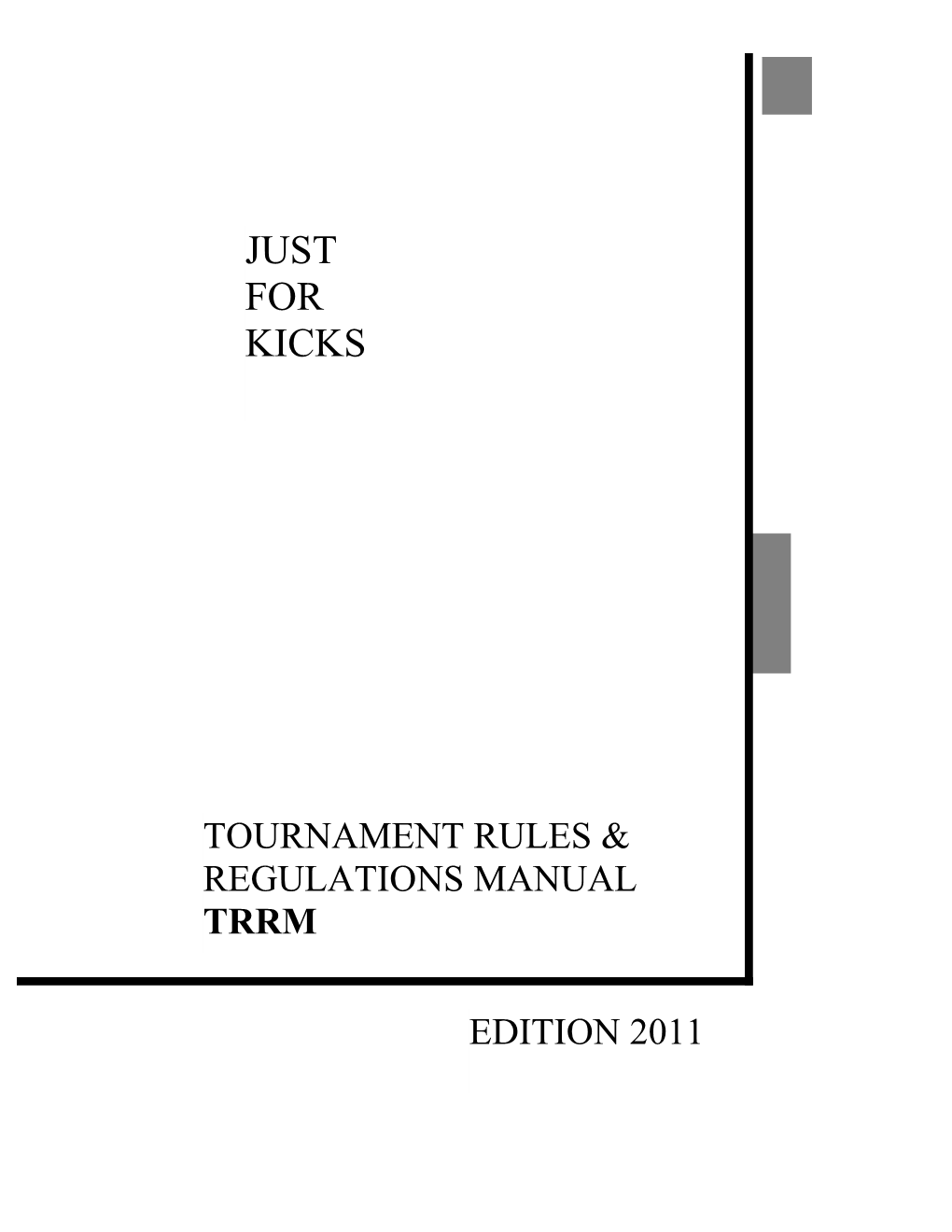 Tournament Rules & Regulations Manual