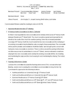 Traffic Technical Advisory Committee Minutes